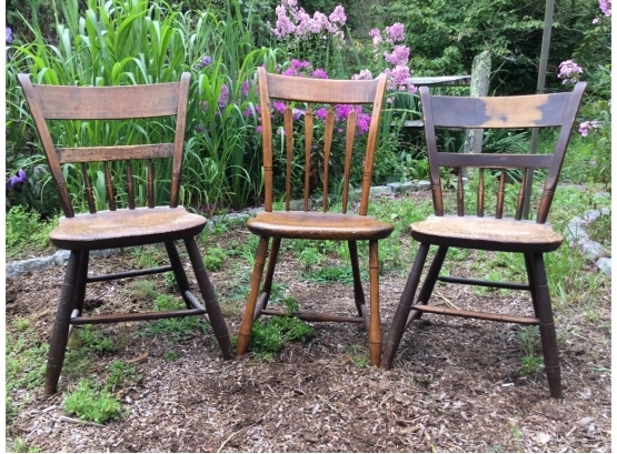 Two J. Balcome Clements Chairs And Antique Chair