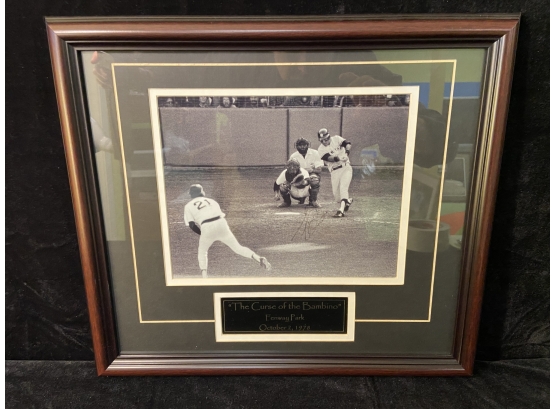 Bucky Dent Autographed 'The Curse Of The Bambino' 8' X 10' Photo Fenway Park October 2, 1978.