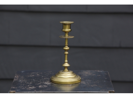 Early 20th Century Solid Brass Candleholder By Schiffer & Co, Warsaw