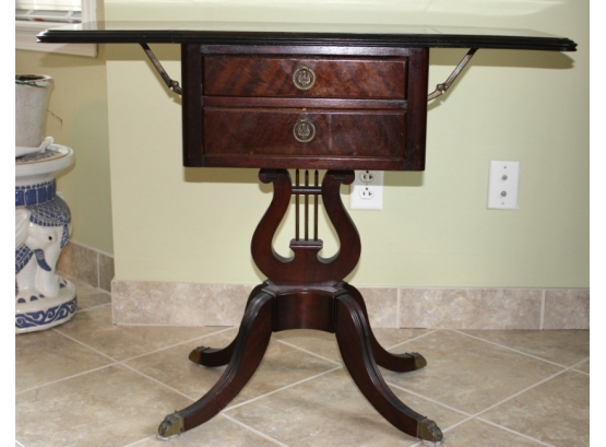 Duncan Phyfe Style Drop Leaf Side Table