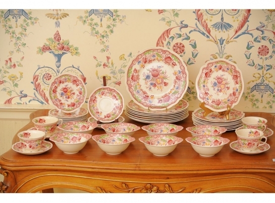 Johnson Bros. Partial Dinner Service In The Dorchester Pattern - 44 Pieces