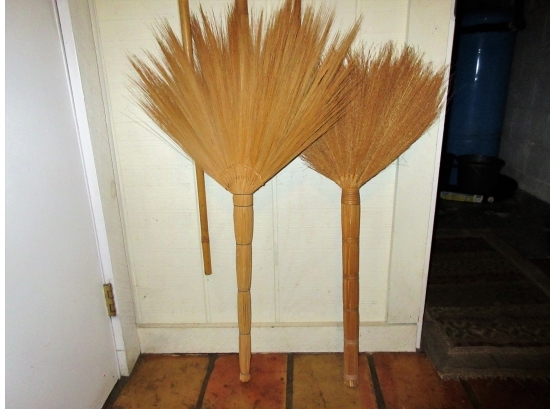 Collection Of Bamboo Brooms