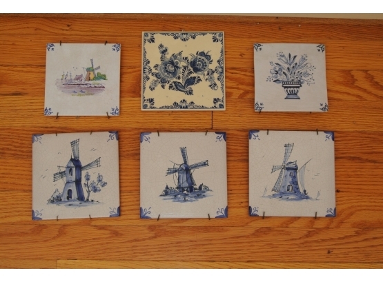 Group Six Of Delft Tiles