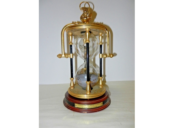The Franklin Mint National Maritime Historical Society Brass Nautical 'The Maritime Hourglass'