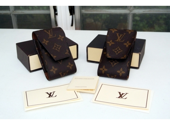 Two Authentic Louis Vuitton Cigarette Cases