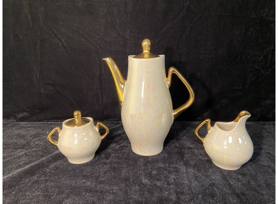 Pearl Company 22 Karat Gold Decorated Tea Set
