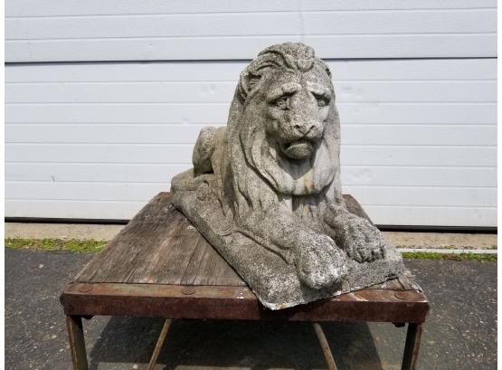 Vintage Cement Pillar Lion
