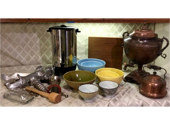 Kitchenwares Featuring Vintage Copper Coffee Urn