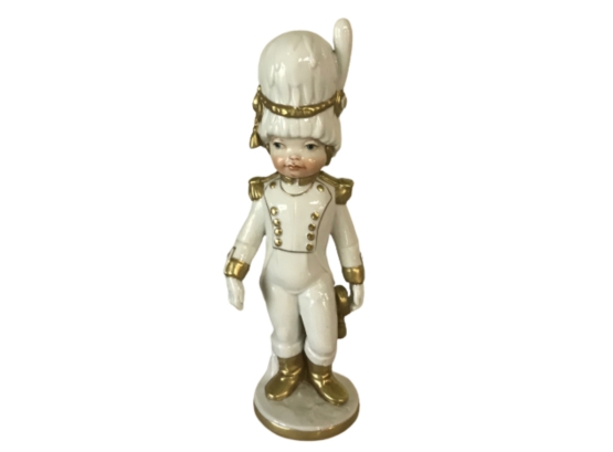 PAESA LM SPAIN Porcelain Figure Of Child In Military Dress