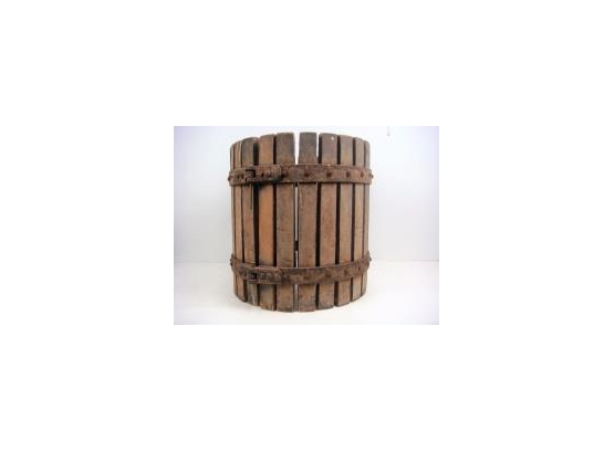 Antique Wood Wine Press Barrel