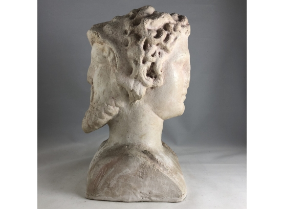 Vintage Janus Head Greek God Sculpture