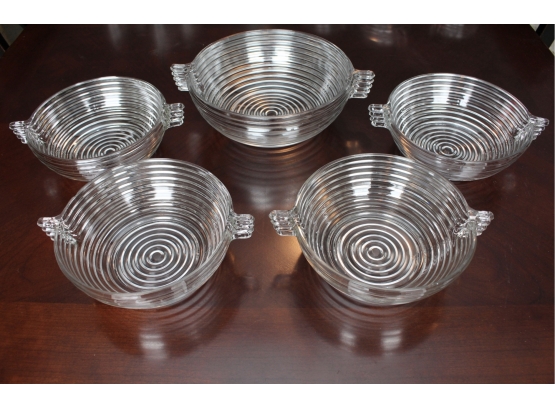 Anchor Hocking Manhattan Glass Serving Bowls