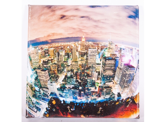 Canvas Print Of A Bird's Eye View Photograph Of Manhattan