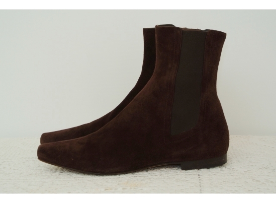 Manalo Blahnik Brown Suede Boots - Size 38½ (European)