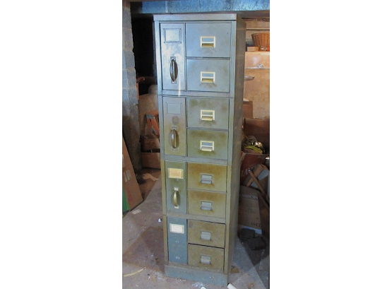 Stacking Vintage Green File Cabinets