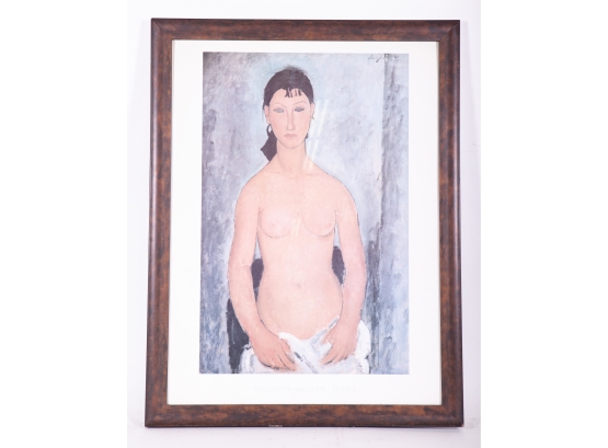 Framed Print Of Modigliani's 'Standing Nude Elvira'