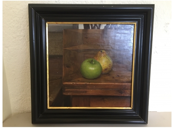 Art. Richard Maury 'Apple On Table And Three Chairs'