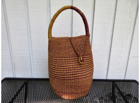 Attractive Two Toned Modern Basketry Bag
