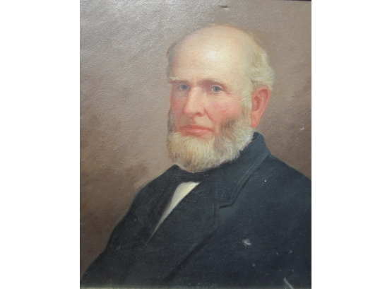 19th Century Portrait Of A Gentleman Oil On Canvas