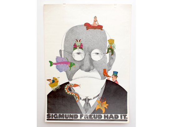 Vintage Seymour Chwast (b.1931, New York) Sigmund Freud Had It Poster
