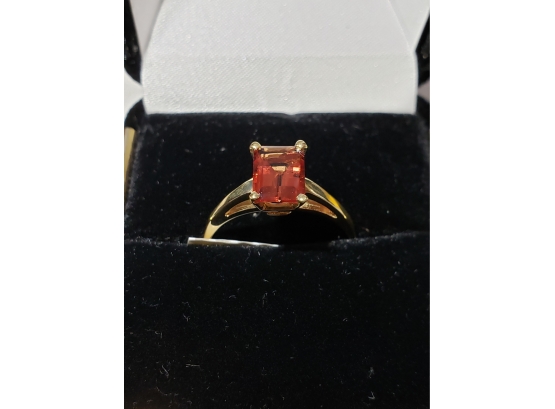 14k Red Andesine Ring