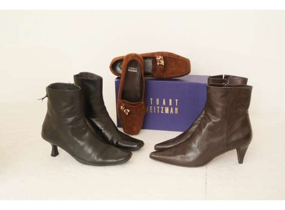 Two Pair Surart Weitzman Boots And A Pair Of Shoes - The Shoes RETAIL $250