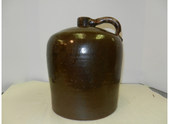 Antique Primitive Brown Glazed Whiskey Moonshine Beehive Pottery Jug