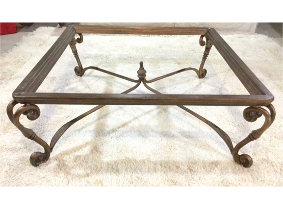 Beautiful Wrought Iron Coffee Table With Glass Top