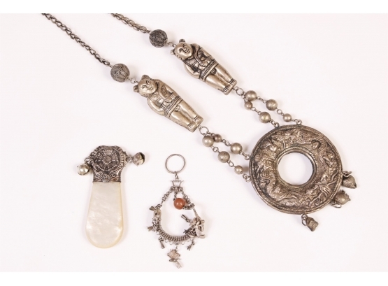 Collection Of Ethnic Sterling Silver Jewelry