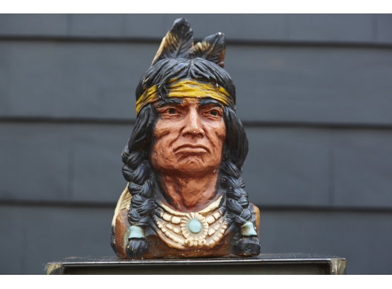 Native American Indian Warrior Plaster Bust