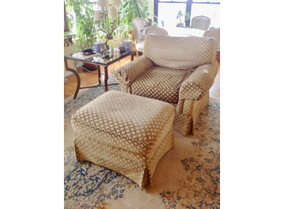 Drexel Heritage Armchair With Ottoman