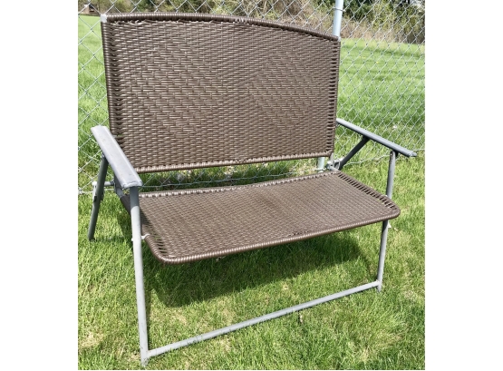 Rattan Outdoor Folding  Bench #  2 Of 2