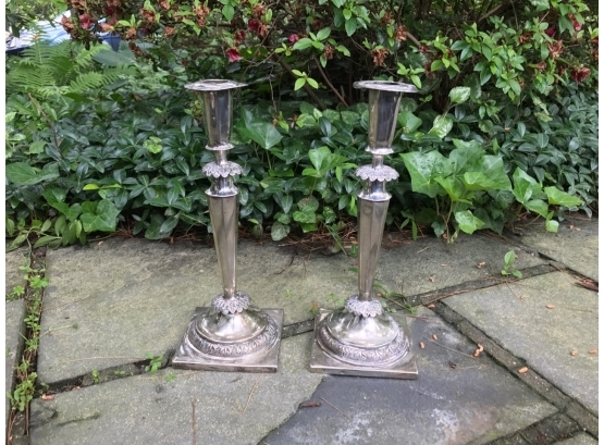 Pair Sterling Candlesticks - 21.715 TOZ.