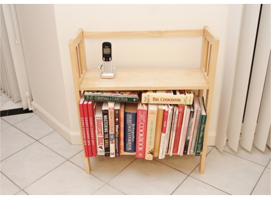Two Shelf Light Wood Bookcase