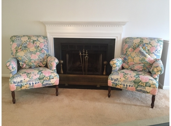 Pair Of Beautiful Floral Easy Chairs