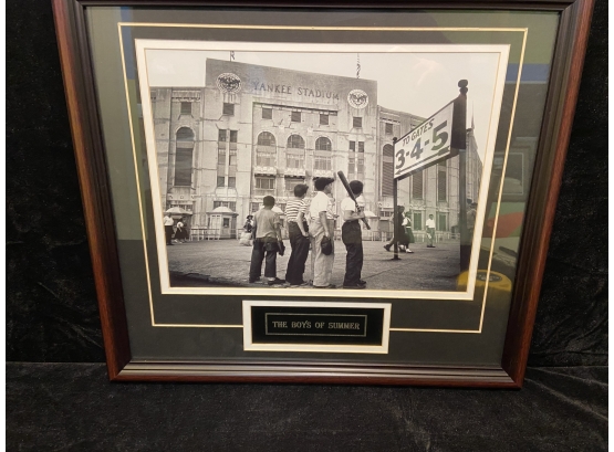 'The Boys Of Summer' Vintage Black And White Photo Of Yankee Stadium Front Entrance