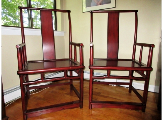 Pair Of Modern Chinese Style Chairs