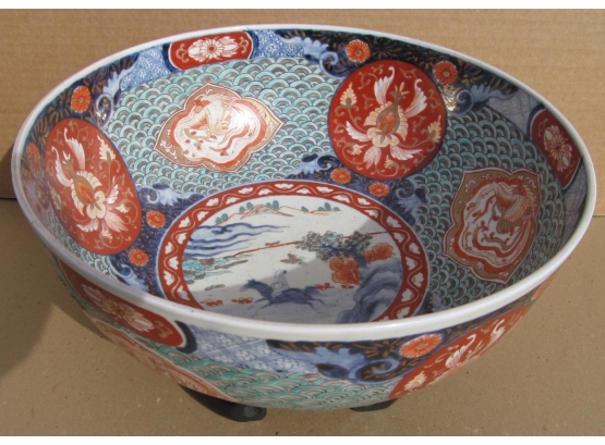 Beautiful 13.5 ' Antique Asian Bowl On Stand