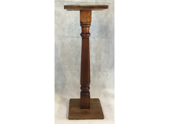 Vintage Handmade Wood Baluster Pedestal