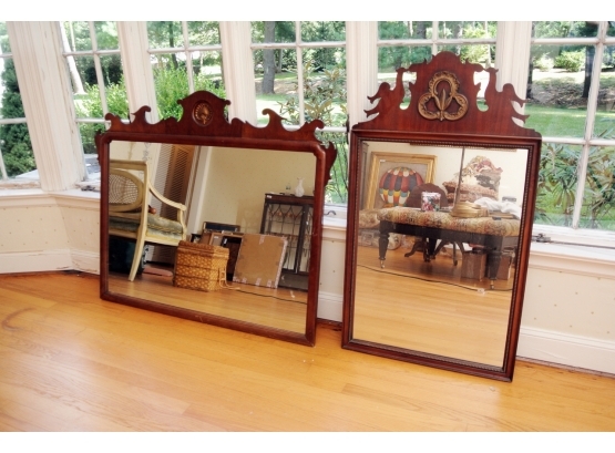 Two Vintage Mahogany Mirrors