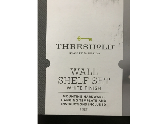 New In Box Wall Shelf Set-white