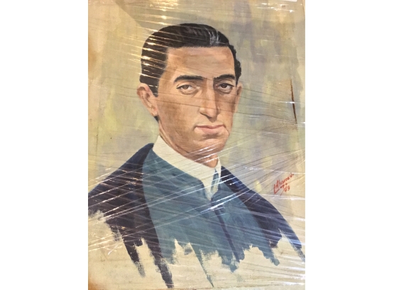 Alvarez De Lugo (Venezuelan, B. 1923) Signed Oil On Canvas Gentlemens Portrait