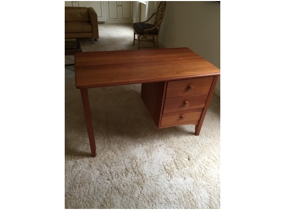 Fine Wood Three Drawer Desk