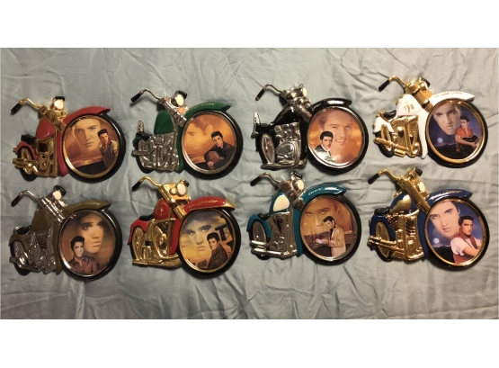 8-Piece Set Of Motorcycle-shaped Elvis Plates For 'Dreams Of Passion' Series
