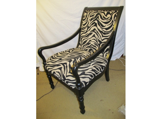 Oversized Zebra Print Arm Chair