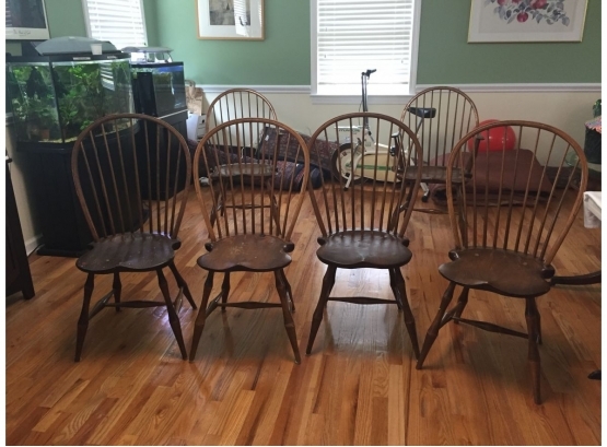 Set Of Six D.R. Dimes Windsor Chairs