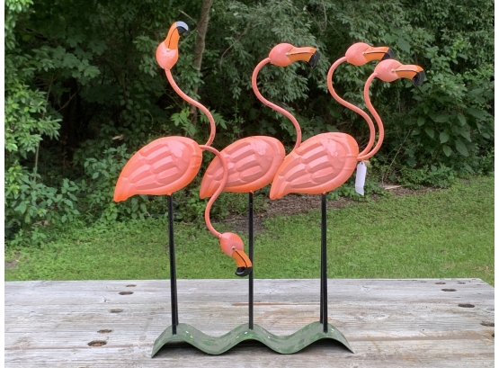 Metal Flamingo  Sculpture