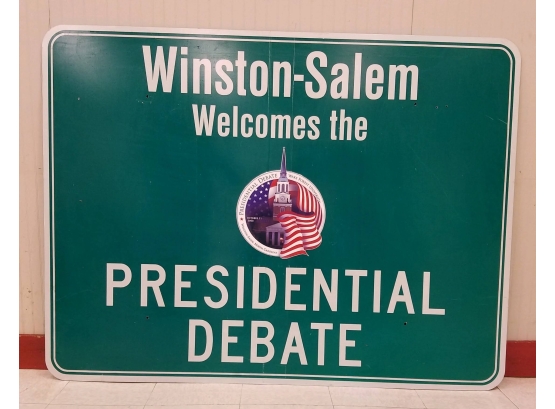 2000 Presidential Debate Highway Sign