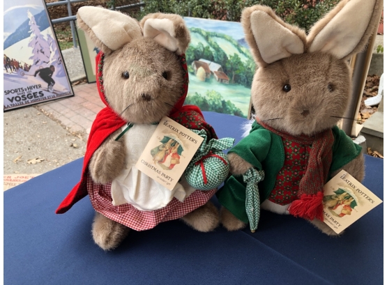 Beatrix Potter Peter Rabbit Mrs. Rabbit - Christmas Party Plush With Tags