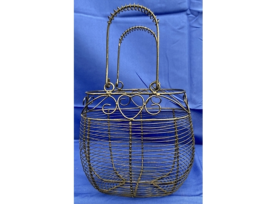 Wire Egg Baskets With Heart Detail